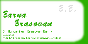 barna brasovan business card